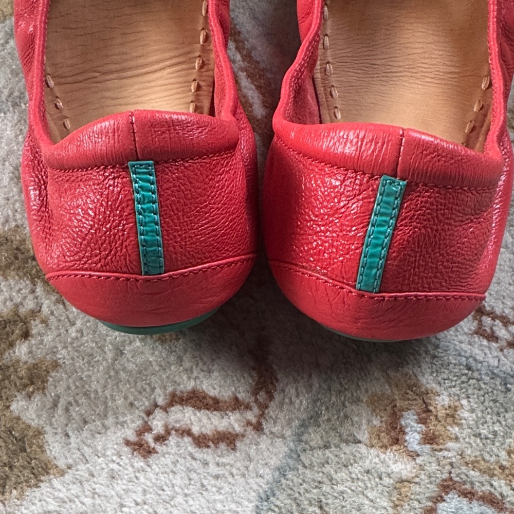 Tieks POPPY Red Leather Flats - Picture 6 of 13